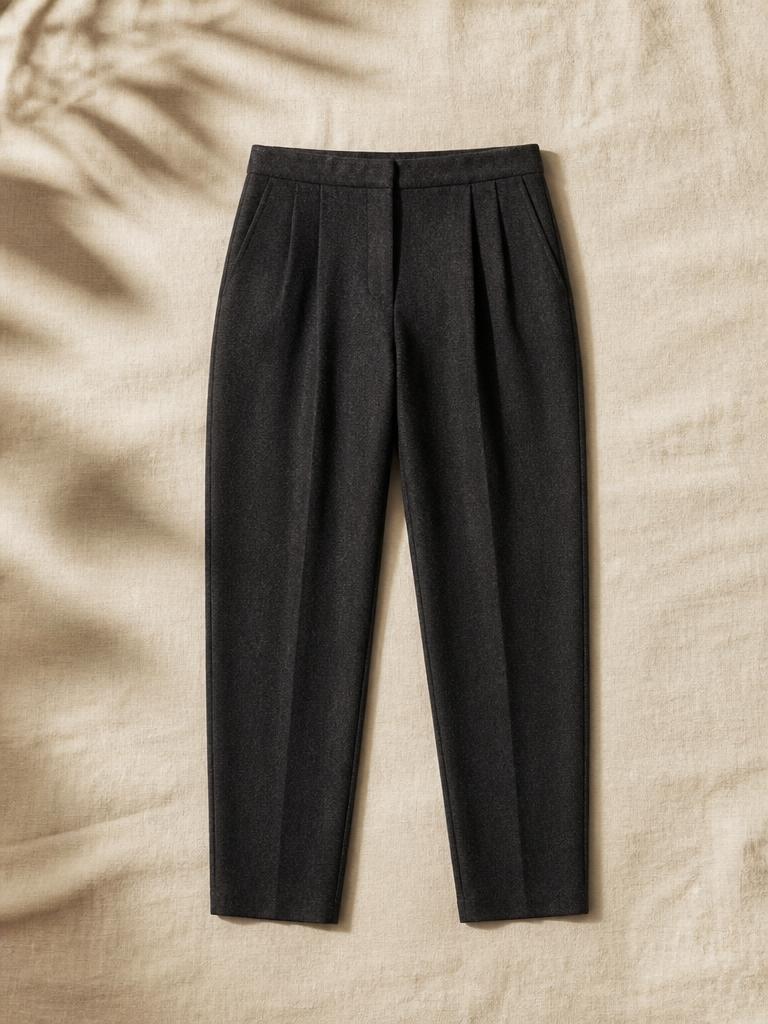Tapered Wool Trousers
